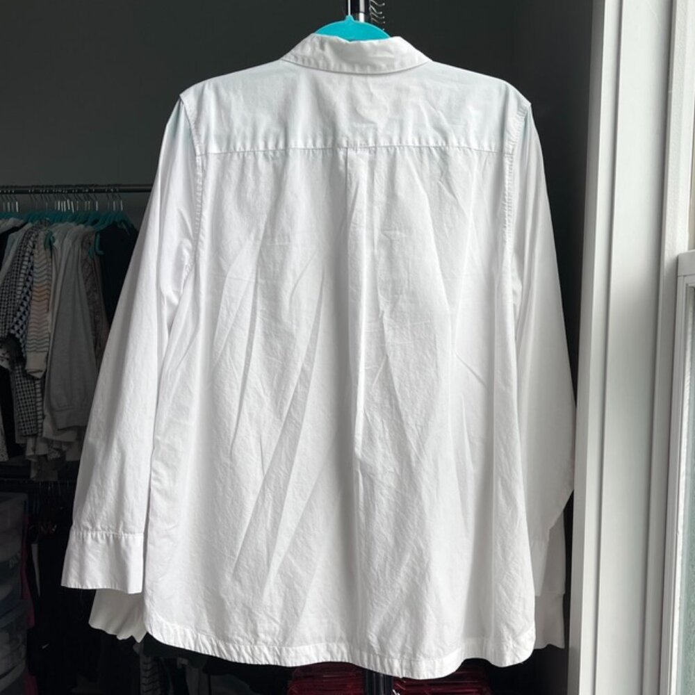 Talbots White Button-Down Collared Shirt - image 2